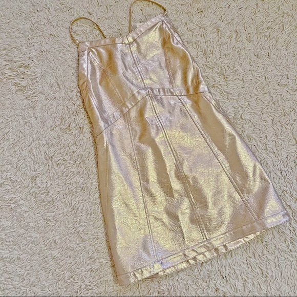 For love and lemons LUNA METALLIC DRESS Sz S - Picture 3 of 5
